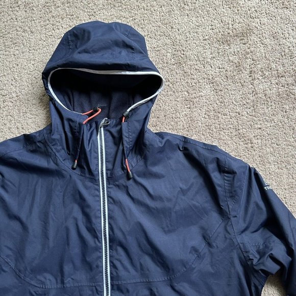 Decathlon Tribord Windbreaker Women’s XL Windproof Jacket Full Zip Hooded Blue - Picture 5 of 13